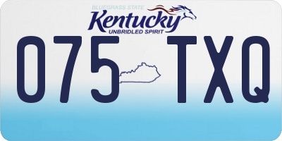 KY license plate 075TXQ
