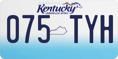 KY license plate 075TYH
