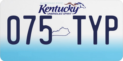 KY license plate 075TYP
