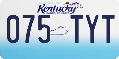 KY license plate 075TYT