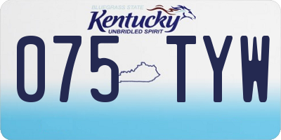 KY license plate 075TYW