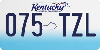 KY license plate 075TZL