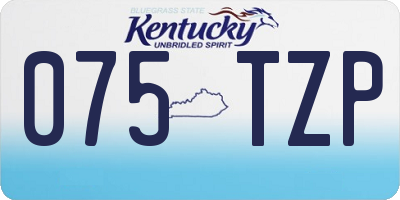 KY license plate 075TZP
