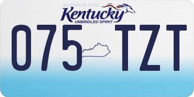 KY license plate 075TZT