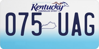 KY license plate 075UAG