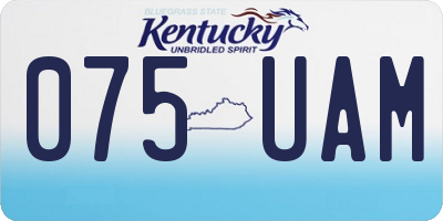 KY license plate 075UAM