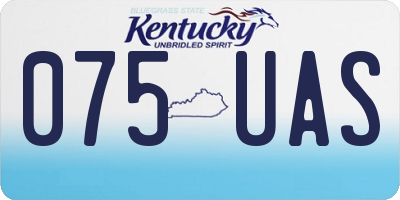 KY license plate 075UAS