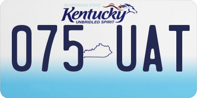 KY license plate 075UAT