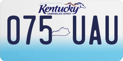 KY license plate 075UAU