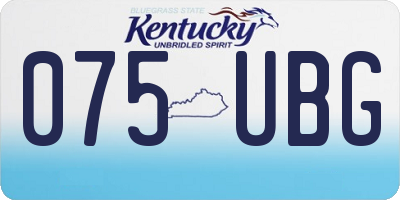 KY license plate 075UBG