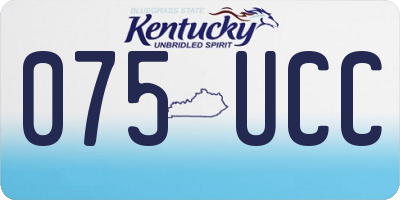 KY license plate 075UCC
