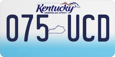 KY license plate 075UCD