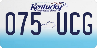 KY license plate 075UCG