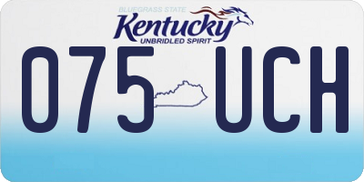 KY license plate 075UCH