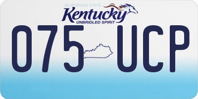 KY license plate 075UCP