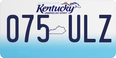 KY license plate 075ULZ
