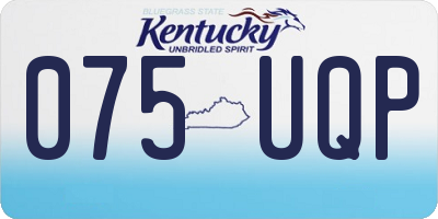 KY license plate 075UQP