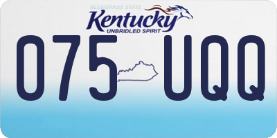 KY license plate 075UQQ