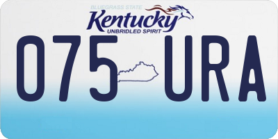 KY license plate 075URA