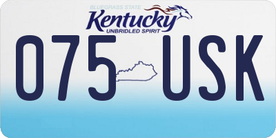 KY license plate 075USK