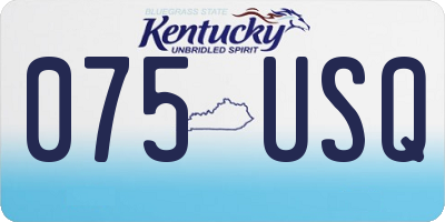 KY license plate 075USQ