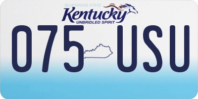 KY license plate 075USU