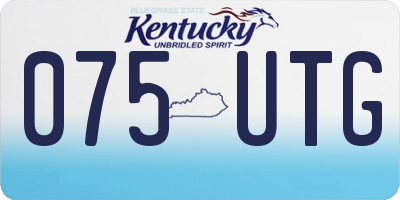 KY license plate 075UTG