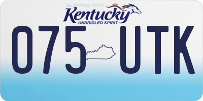 KY license plate 075UTK