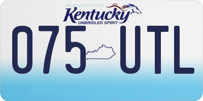 KY license plate 075UTL