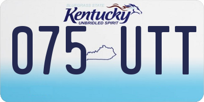 KY license plate 075UTT