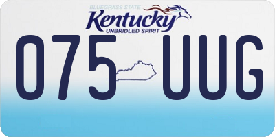 KY license plate 075UUG