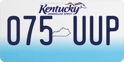 KY license plate 075UUP
