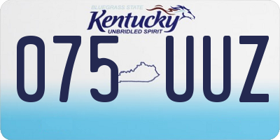 KY license plate 075UUZ