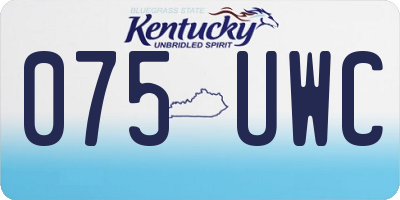 KY license plate 075UWC