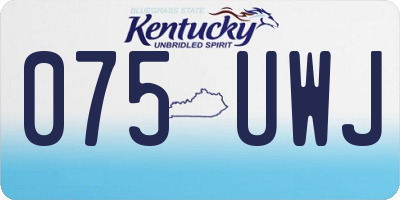 KY license plate 075UWJ