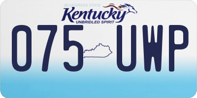 KY license plate 075UWP
