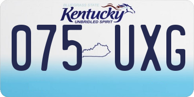 KY license plate 075UXG