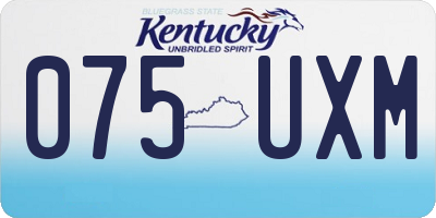 KY license plate 075UXM