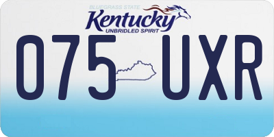 KY license plate 075UXR