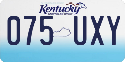 KY license plate 075UXY