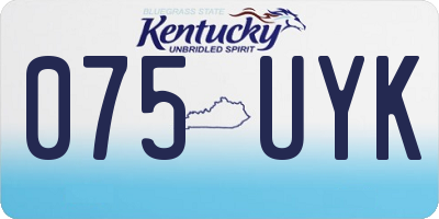 KY license plate 075UYK