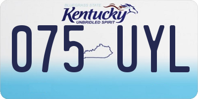 KY license plate 075UYL
