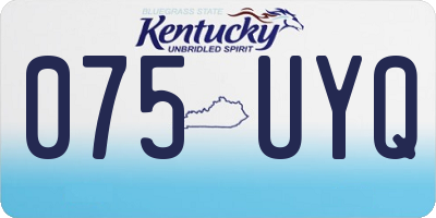 KY license plate 075UYQ