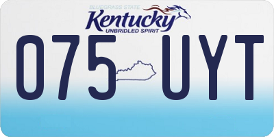 KY license plate 075UYT