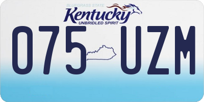 KY license plate 075UZM