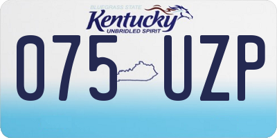 KY license plate 075UZP