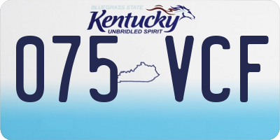 KY license plate 075VCF