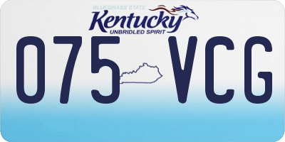 KY license plate 075VCG