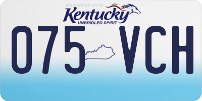 KY license plate 075VCH