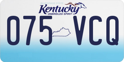 KY license plate 075VCQ
